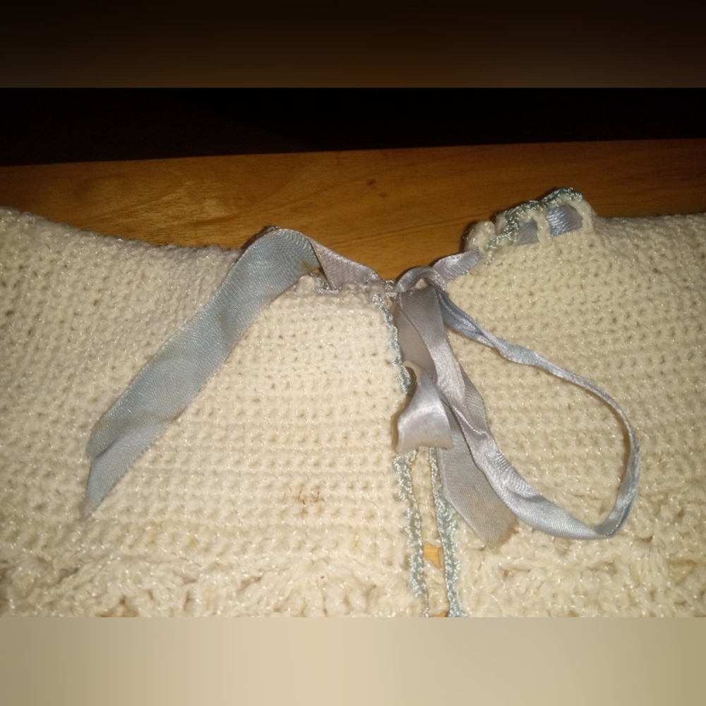 Crochet Baby Matinee Jacket / Cardigan (3 - 6) months - Picture 8 of 8
